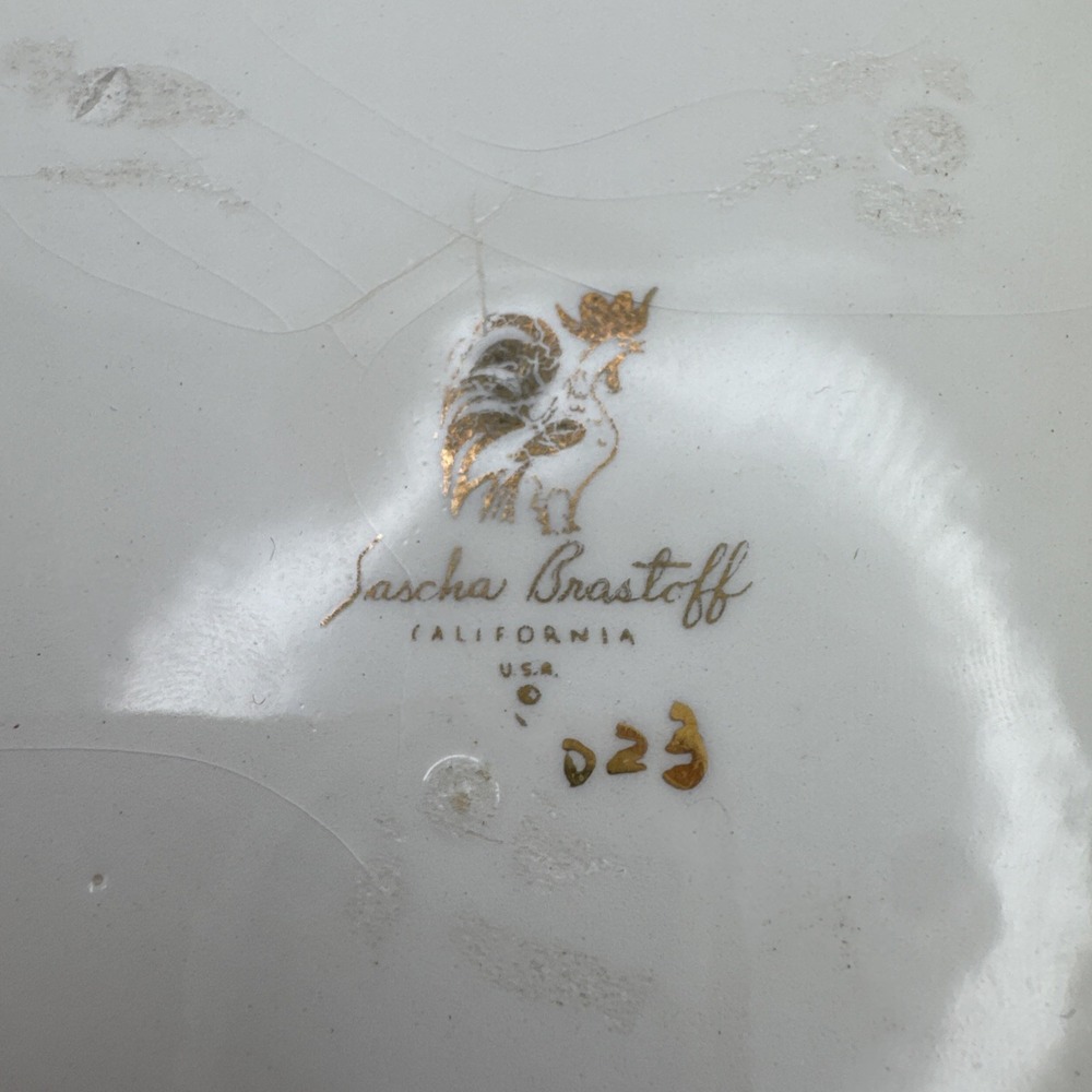 VTG Sascha Brastoff Lid Only For Trinket Box or Display Jeweled Bird Round MCM - Picture 4 of 7